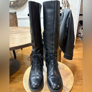 Sam Edelman Black Lace Up Boots